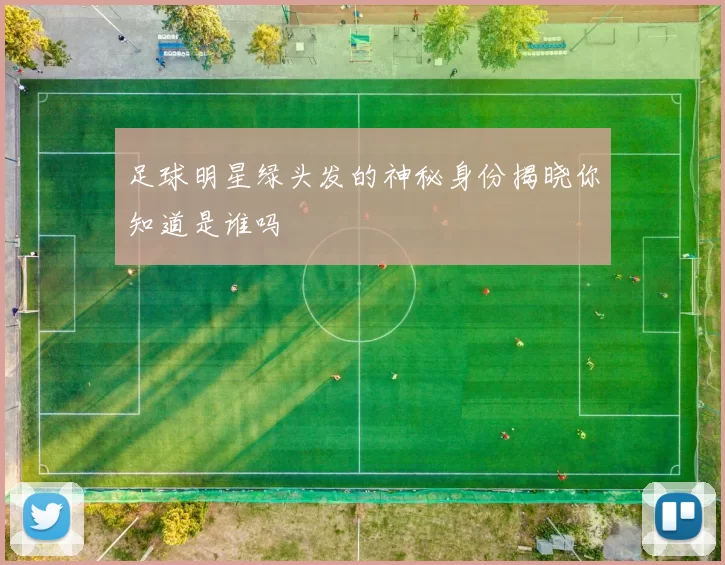 足球明星绿头发的神秘身份揭晓你知道是谁吗